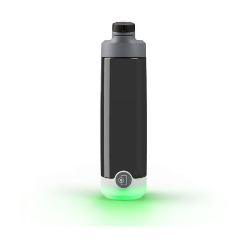 HidrateSpark TAP 710 ml-es okoskulacs kiöntőtetővel, áttetsző-fekete